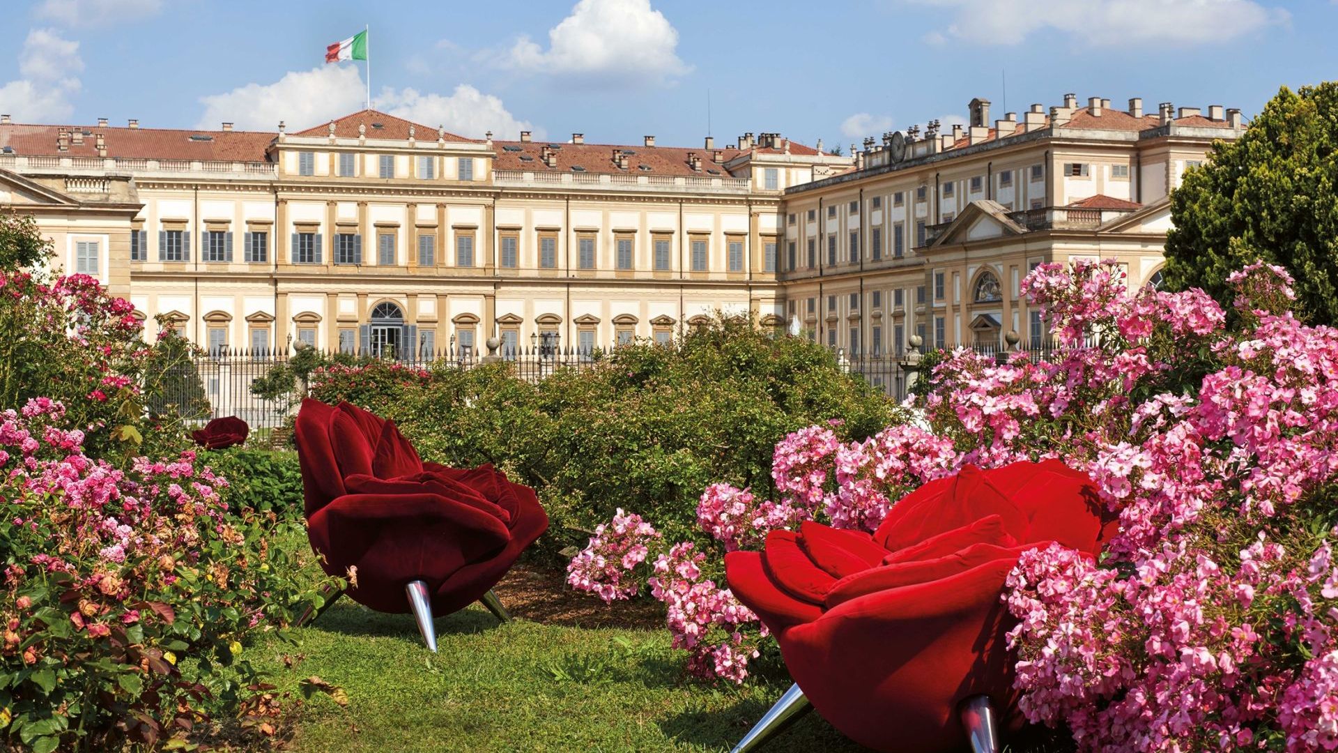   Rose Chair.  The armchairs flower among four thousand varieties of rose in the Avancorte opposite the Orangery. 