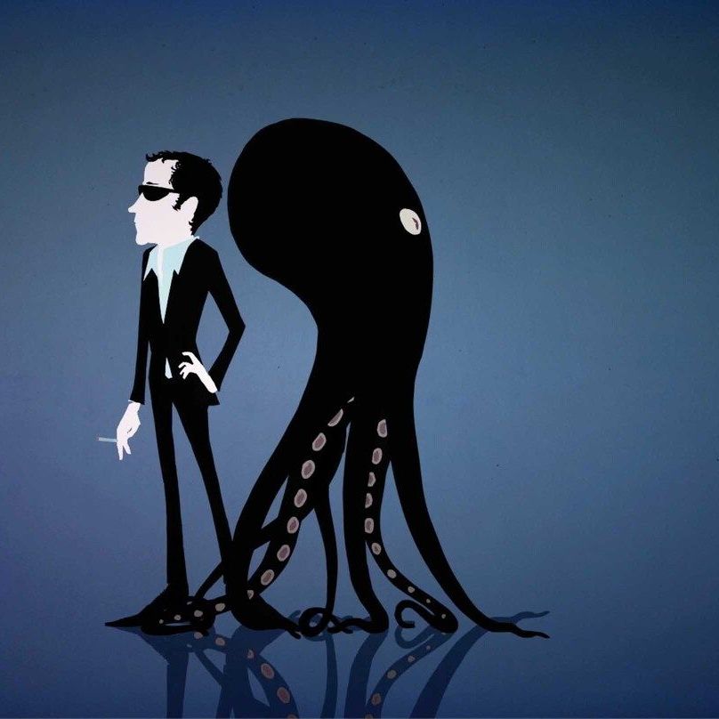  Roberto Prual Reavis e Philippe Arnaud Agent realizzano l&rsquo;illustrazione di Jacopo Foggini e del suo amico polipo, per un video installazione alla Triennale di Milano. 