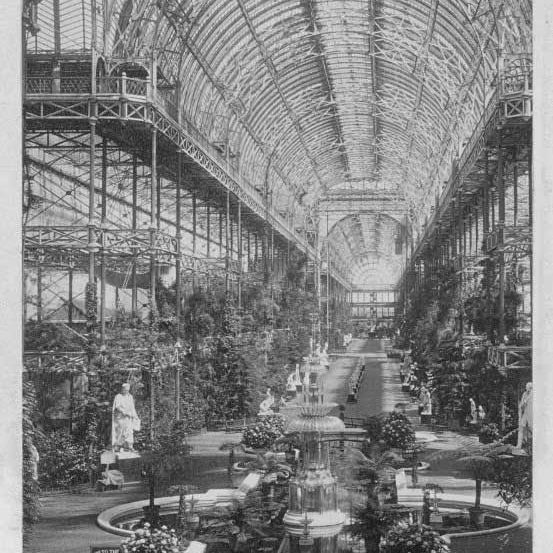 Crystal Palace by Joseph Paxton for the first universal London exposure of 1851.