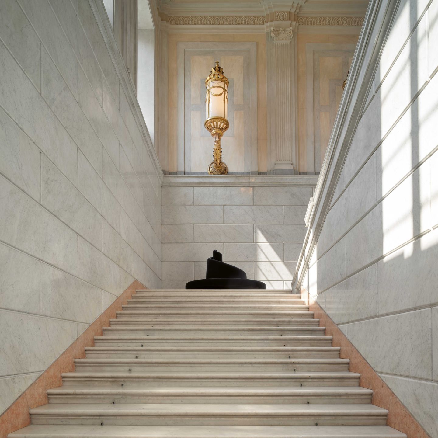   Tatlin  on the staircase of honor of Villa Reale. 