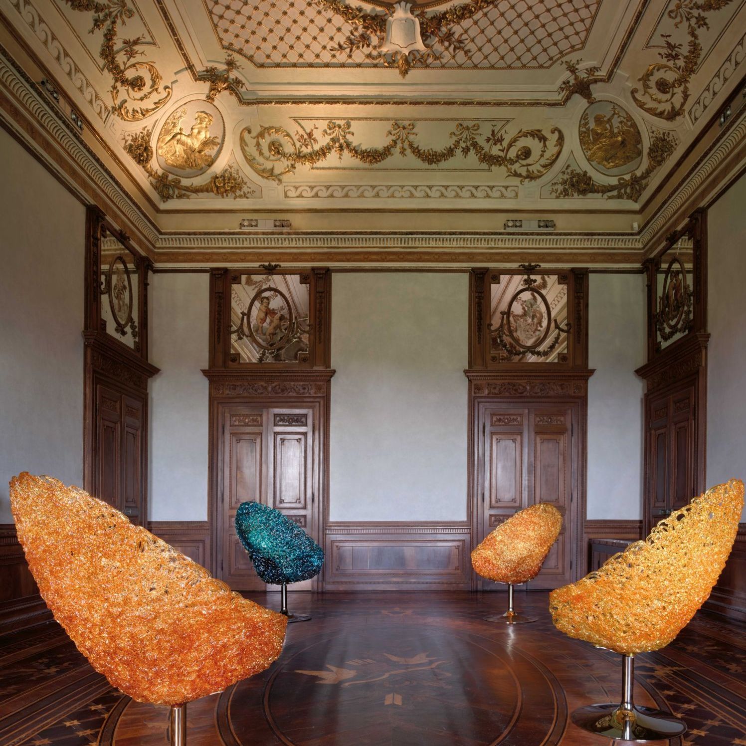   Margherita &nbsp;in the apartment of Germany's emperors, inside the bedroom of the empress Augusta Vittoria. 
