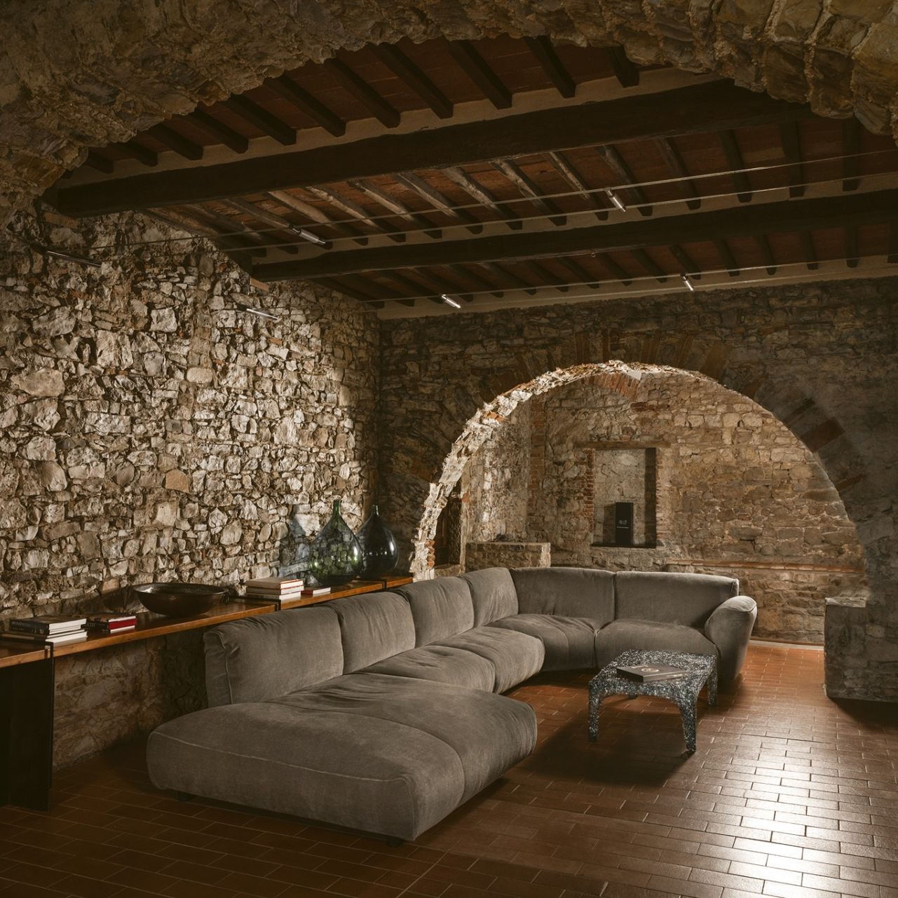   Grande Soffice  inside a cottage of the village. 
