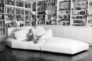  Gino Paoli photographed by his son Nicol&ograve; Paoli on the Pack, inside the studio of his home in Genoa. 