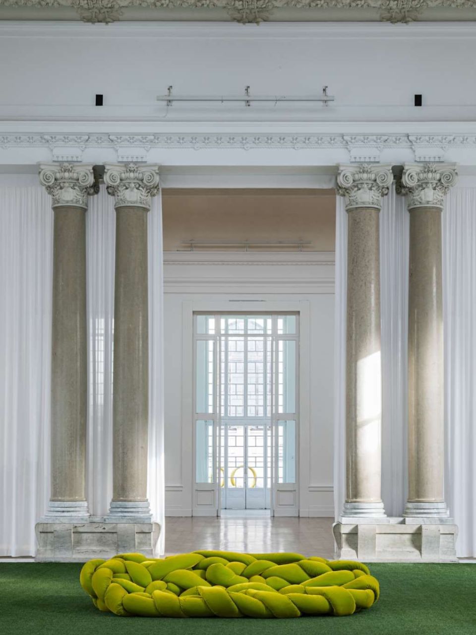   Boa . Fernando and Humberto Campana&rsquo;s sofa in the Sala delle Colonne (Hall of Columns) 